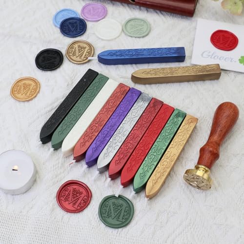 12Pcs Wax Sealing Sticks with Wicks (12 Count)