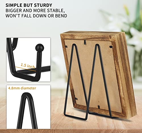 8 Inch 5 Pack Black Metal Display Stands Plate Stand Plate Holder Display Stands for Picture
