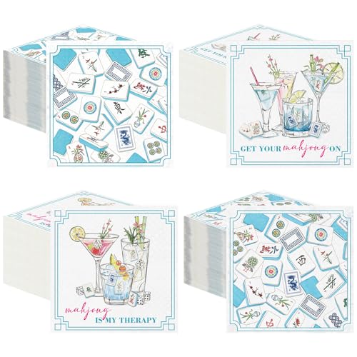 Mahjong Napkins 200 Pcs Cocktail Paper for Party Outdoor Events (200 Count)