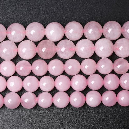 88pcs 4MM Natural Rose Quartz Stone Energy Healing Beads Round Loose Beads for Jewelry Making Bracelet Necklaces 1 Strands 16"