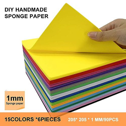 90 Pack EVA Foam Sheets (90 Count)