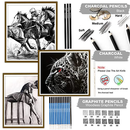 33 Pro Drawing Kit Sketching Pencils Set