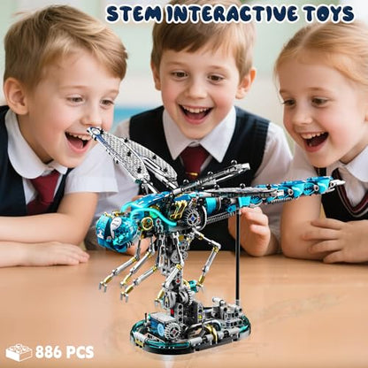 Mechanical Dragonfly Building Blocks for Adults