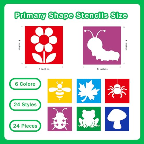 24 Pieces Stencils (24 Count)