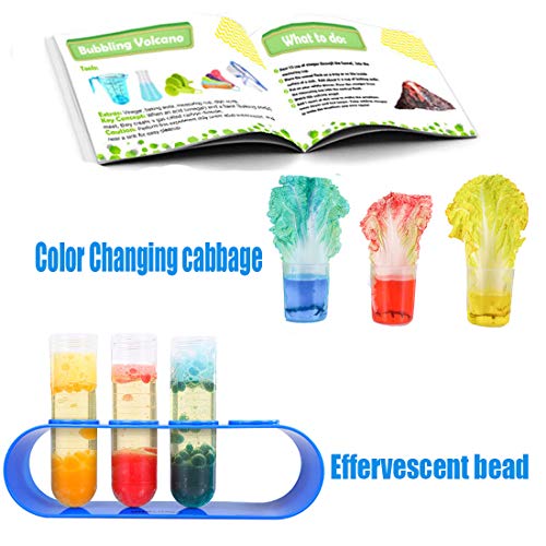Kids Science Experiment Kit with Lab Coat Scientist Costume Dress Up and Role Play Toys Gift for Boys Girls Kids Christmas Birthday Party