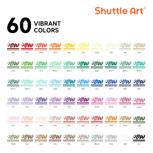 Automatic Ink Control Acrylic Paint Markers (60 Count)