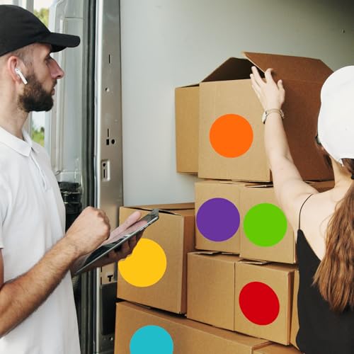 6" Round Large Colored Stickers Labels