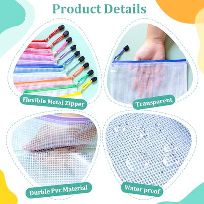 24pcs Mesh Waterproof Pouch Bags (24 Count)