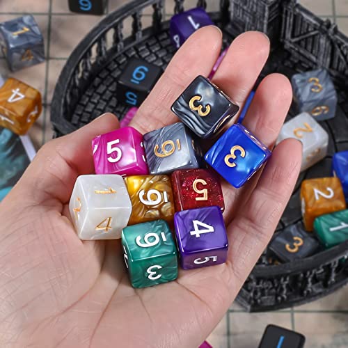 100pcs D6 Dice Set for Dungeon and Dragons (100 Count)