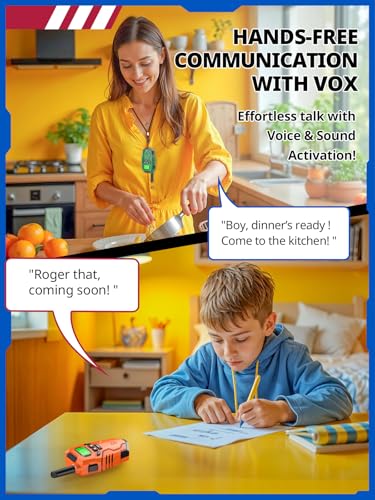 Walkie Talkies for Kids Rechargeable Long Range 2 Way Radios (2 Count)