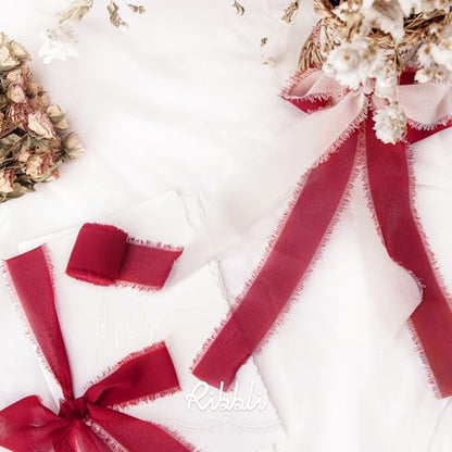 Dark Red Chiffon Ribbon 1 (60 Foot)