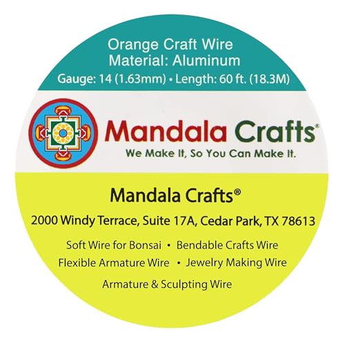 14 Gauge Orange Anodized Aluminum Craft Wire