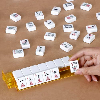 166 Tiles Mah Jongg Set American Mahjong 4 Color Pushers