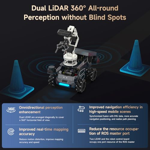 Orin NX 8GB ROS2 Robot 6DOF Arm Mecanum Wheel Support Multimodal AI Large Model