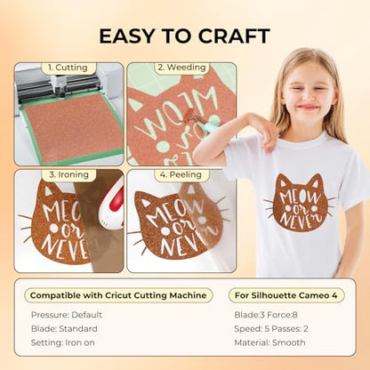 Bronze Glitter HTV Vinyl