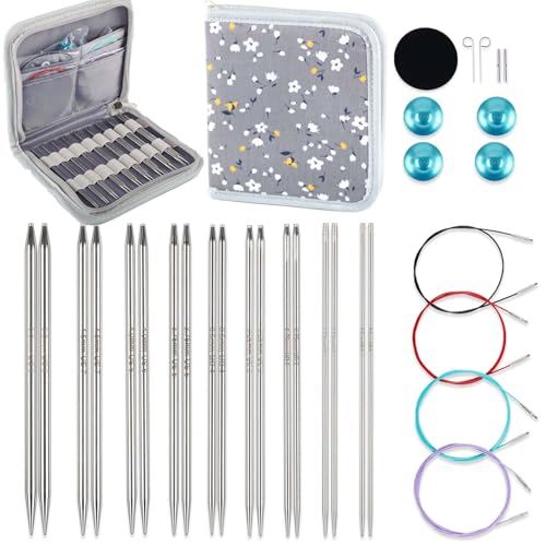 Lace Interchangeable Circular Knitting Needles (18 Count)