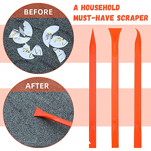 18 Pcs Carbon Fiber Plastic Scrapers Cleaning Tool Non (18 Count)