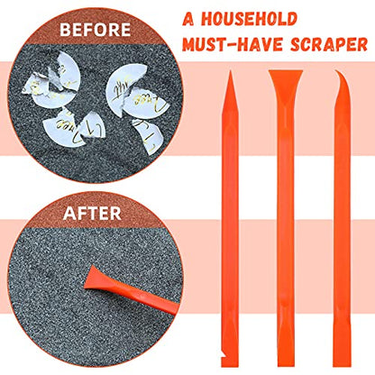 18 Pcs Carbon Fiber Plastic Scrapers Cleaning Tool Non (18 Count)