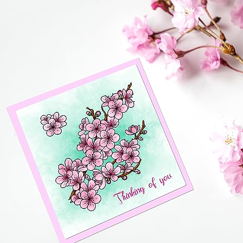 Winter Plum Blossom Stamps & Dies & Layering Coloring Stencil Set