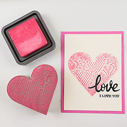 8 Pcs Large Stamping Foam Grey Moldable Heart Foam Stamps Plastic Dry Foam Stamp Pad Cut and Dry Foam Stamping Foam Block for Sculpture
