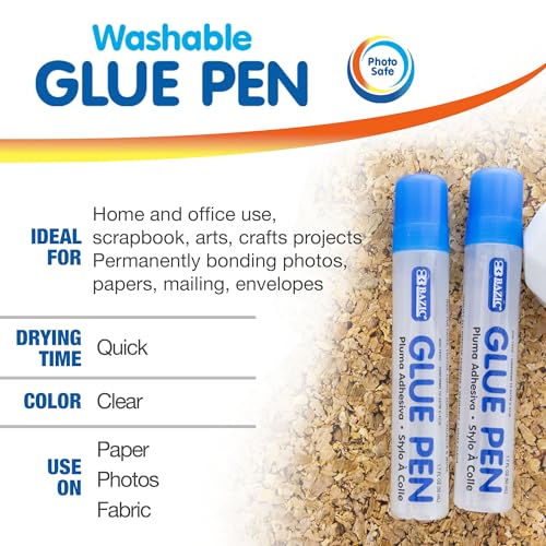 BAZIC Washable Glue Pen 1.7 Oz. (72 Count)