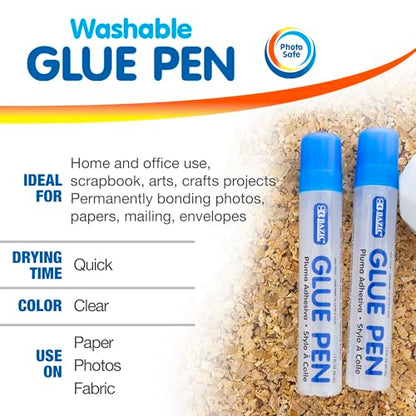 BAZIC Washable Glue Pen 1.7 Oz. (72 Count)