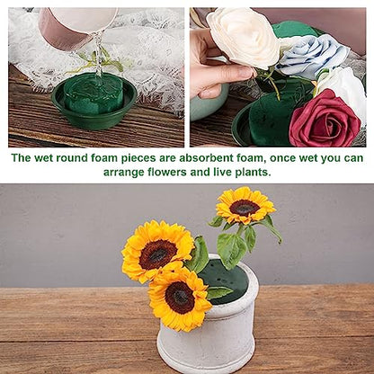 12Pcs Round Floral Foam Blocks