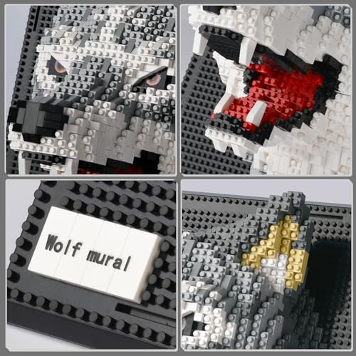 Wall Art Wolf Building Sets for Adults
