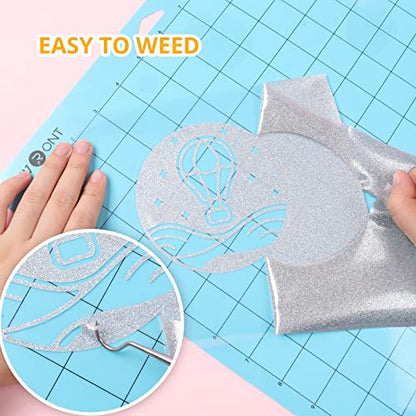 Silver Glitter Heat Transfer Vinyl