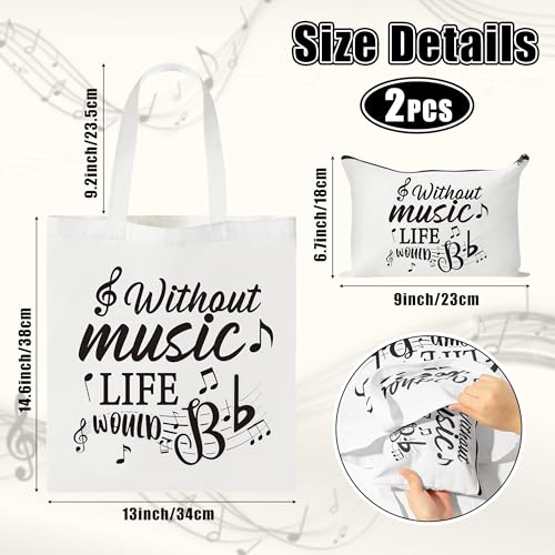 Black Music Canvas Bag