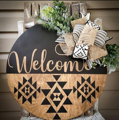 Welcome Stencils for Painting on Wood Welcome Stencil for Crafts Reusable (22 Count)