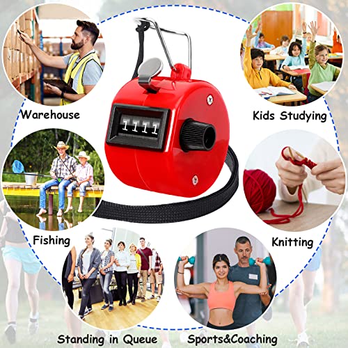 5Pcs Handheld Tally Clicker Counter 4 Digital Number for Sports