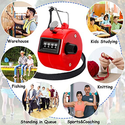 5Pcs Handheld Tally Clicker Counter 4 Digital Number for Sports