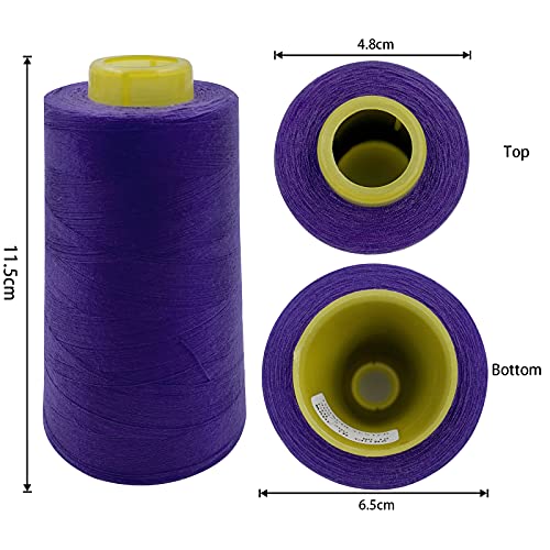 4 Cones of 3000 Yards Each Spool Thread for All Purpose (39370.079 Foot)