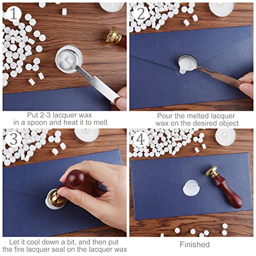 500 Pcs White Wax Seal Beads Set (7.7603 Ounce)