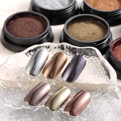 Chrome Nail Powder Mirror Effect Metallic Dust (2.6 Ounce)