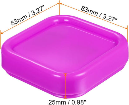 HARFINGTON Magnetic Pin Cushion Square Plastic Magnetic Sewing Pin Holder Storage Case Needle Cushion Tool for Sewing DIY Projects, Rose Red
