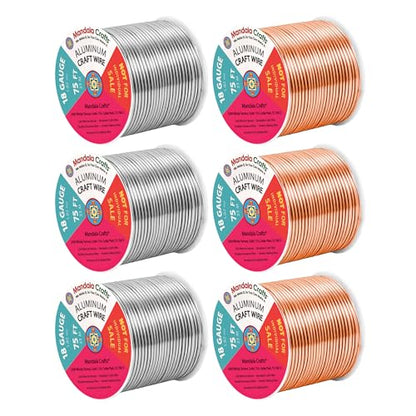 18 GA Copper Silver Tone Combo Anodized Aluminum Craft Wire