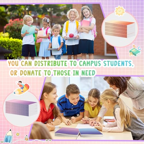 100 Pack A5 Composition Notebooks 5"x8" Wide Ruled Notebook (100 Count)