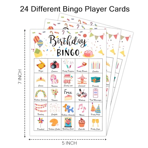 Birthday Party Bingo Game Cards (33 Count)