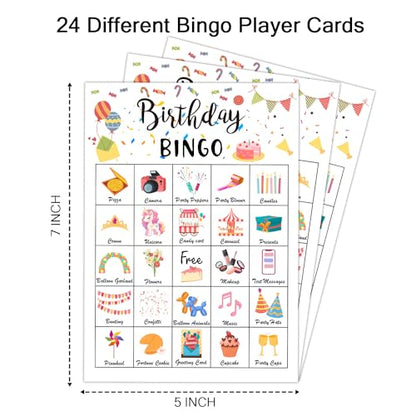 Birthday Party Bingo Game Cards (33 Count)