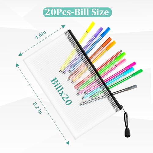 20pcs Mesh Zipper Pouch Bags (9 Count)