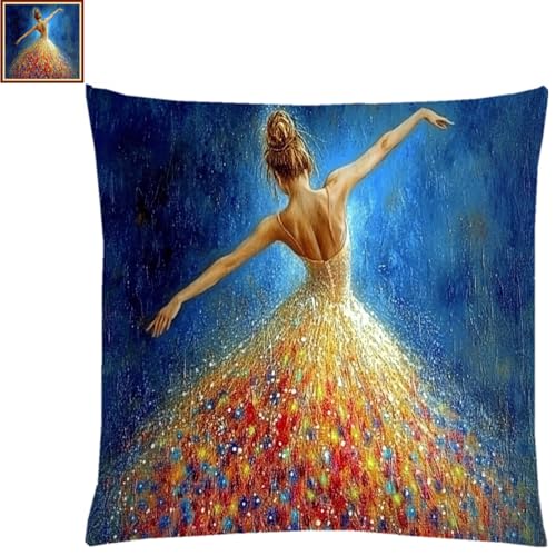 Stamped Cross Stitch Kits for Adults Beginners Pillow Needlepoint Kit with Embroidery Pattern Needlework Kit Prestamped Stitches Kit 11CT Cross Stitching