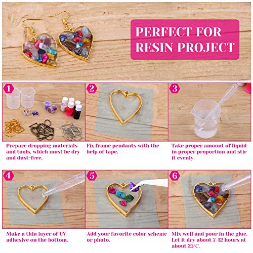 60Pcs Hollow Frame Pendants (60 Count)