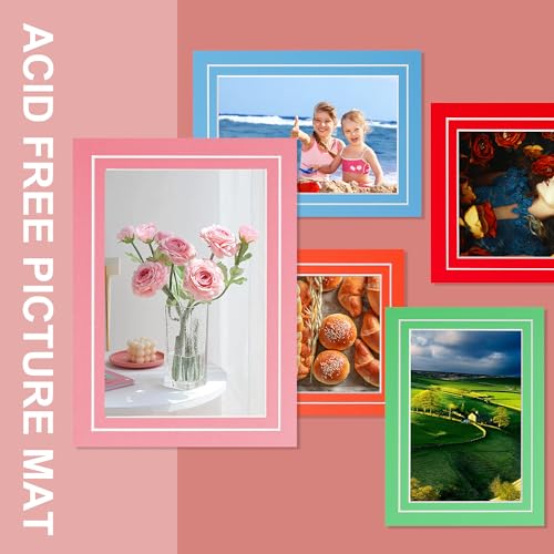 10 Pack 5x7 Colorful Picture Mats