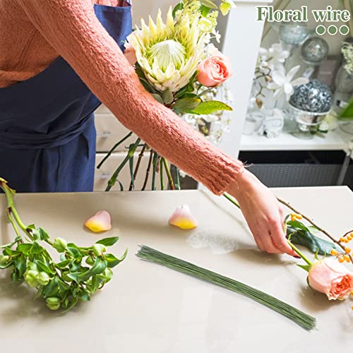 200Pcs Green Floral Wire (200 Count)