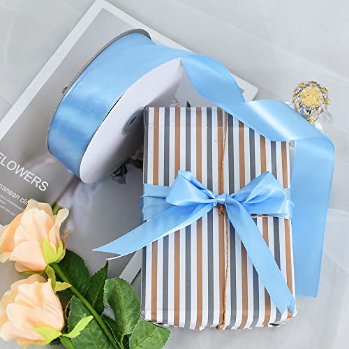 100 Yard Light Blue Satin Ribbon 1 (300 Foot)