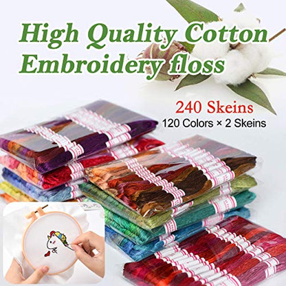 Embroidery Floss 240 skeins 100% Egyptian Long (6300 Foot)