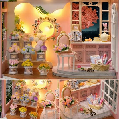 DIY Miniature Dollhouse Kit with Furniture Plus Dust Proof & Music Movement