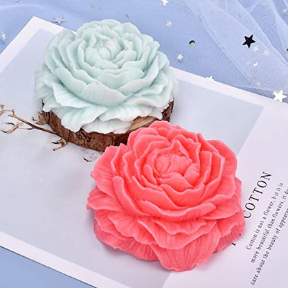 2 Pack Peony Flower Soap & Candle Mold